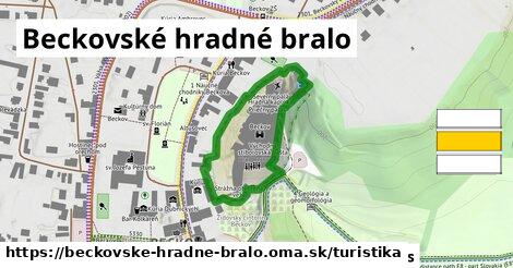 Beckovské hradné bralo Turistické trasy  