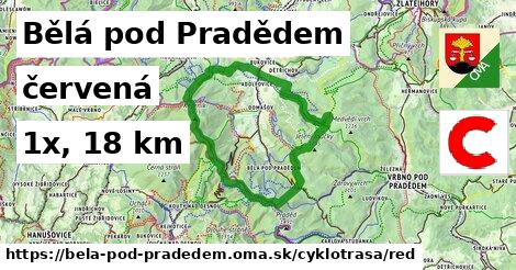 Bělá pod Pradědem Cyklotrasy červená 