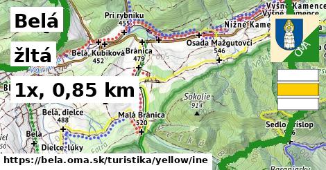 Belá Turistické trasy žltá iná