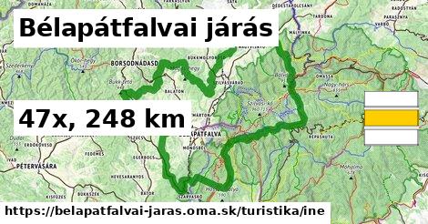 Bélapátfalvai járás Turistické trasy iná 