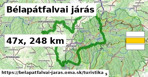 Bélapátfalvai járás Turistické trasy  