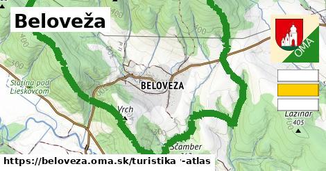 Beloveža Turistické trasy  