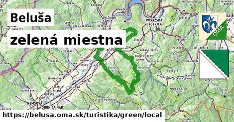 Beluša Turistické trasy zelená miestna