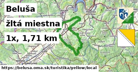 Beluša Turistické trasy žltá miestna