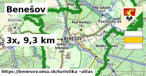 Benešov Turistické trasy  