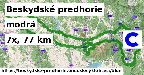 Beskydské predhorie Cyklotrasy modrá 