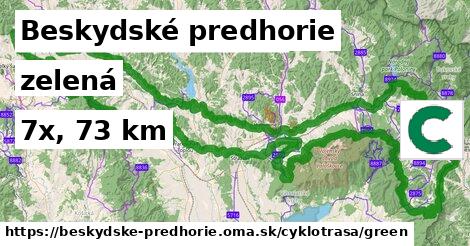 Beskydské predhorie Cyklotrasy zelená 