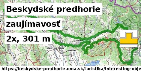 Beskydské predhorie Turistické trasy zaujímavosť 