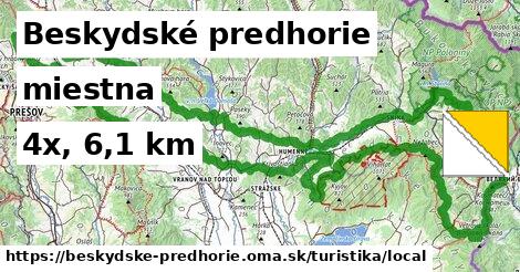 Beskydské predhorie Turistické trasy miestna 