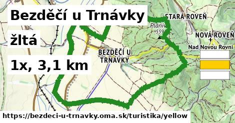 Bezděčí u Trnávky Turistické trasy žltá 