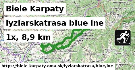 Biele Karpaty Lyžiarske trasy modrá iná