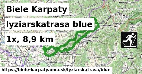 Biele Karpaty Lyžiarske trasy modrá 