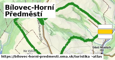 Bílovec-Horní Předměstí Turistické trasy  