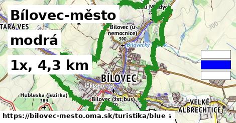 Bílovec-město Turistické trasy modrá 