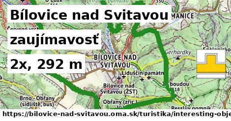 Bílovice nad Svitavou Turistické trasy zaujímavosť 