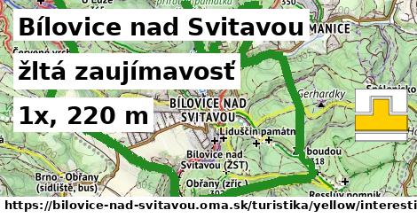 Bílovice nad Svitavou Turistické trasy žltá zaujímavosť