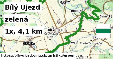 Bílý Újezd Turistické trasy zelená 