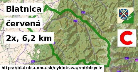 Blatnica Cyklotrasy červená bicycle