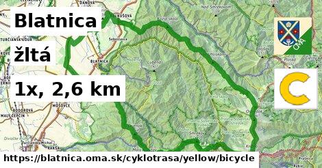 Blatnica Cyklotrasy žltá bicycle