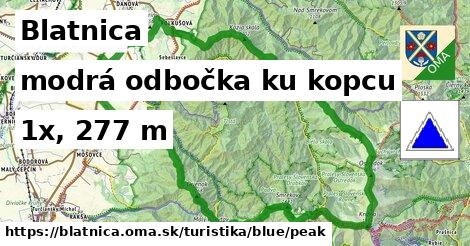 Blatnica Turistické trasy modrá odbočka ku kopcu