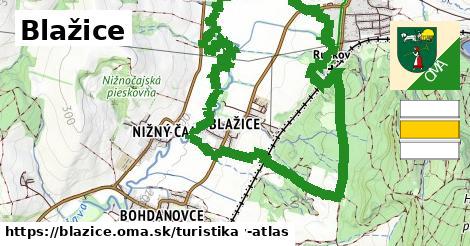 Blažice Turistické trasy  