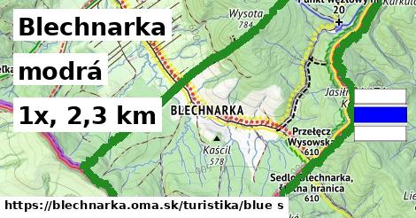 Blechnarka Turistické trasy modrá 