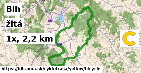 Blh Cyklotrasy žltá bicycle