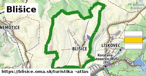 Blišice Turistické trasy  
