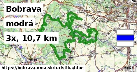 Bobrava Turistické trasy modrá 