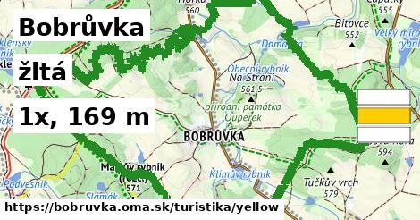 Bobrůvka Turistické trasy žltá 