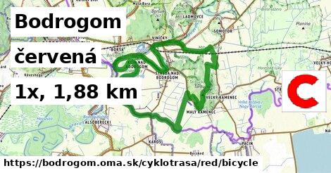 Bodrogom Cyklotrasy červená bicycle