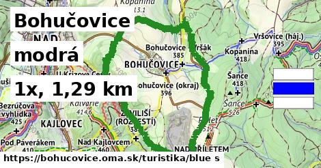 Bohučovice Turistické trasy modrá 