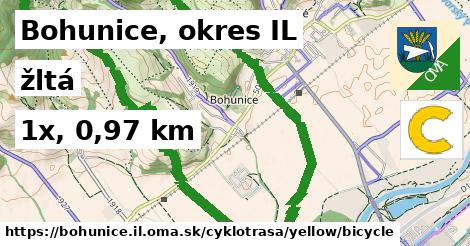 Bohunice, okres IL Cyklotrasy žltá bicycle