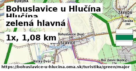 Bohuslavice u Hlučína Turistické trasy zelená hlavná