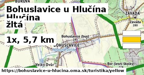 Bohuslavice u Hlučína Turistické trasy žltá 