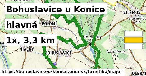 Bohuslavice u Konice Turistické trasy hlavná 