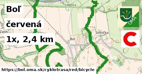 Boľ Cyklotrasy červená bicycle
