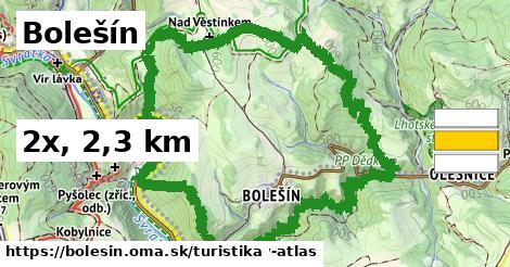 Bolešín Turistické trasy  