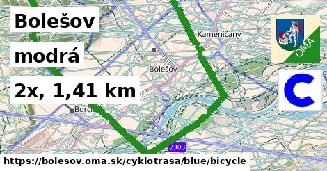 Bolešov Cyklotrasy modrá bicycle