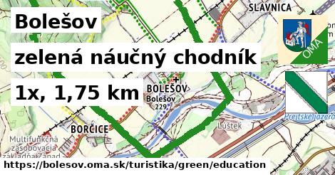 Bolešov Turistické trasy zelená náučný chodník