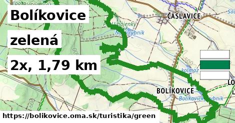 Bolíkovice Turistické trasy zelená 