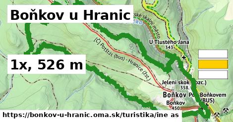 Boňkov u Hranic Turistické trasy iná 