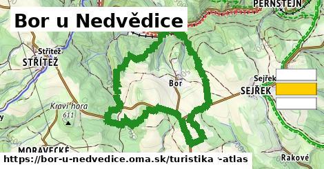 Bor u Nedvědice Turistické trasy  