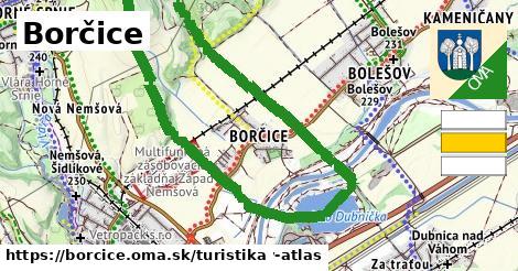 Borčice Turistické trasy  