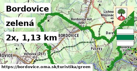 Bordovice Turistické trasy zelená 