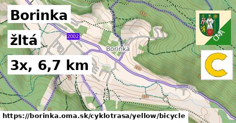 Borinka Cyklotrasy žltá bicycle