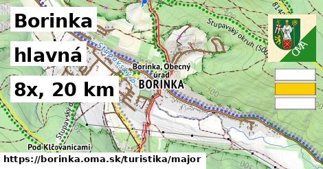 Borinka Turistické trasy hlavná 