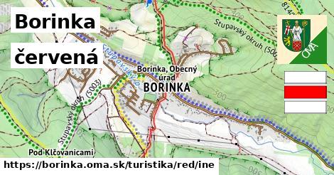 Borinka Turistické trasy červená iná