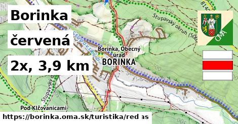 Borinka Turistické trasy červená 