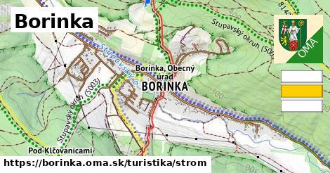 Borinka Turistické trasy strom 